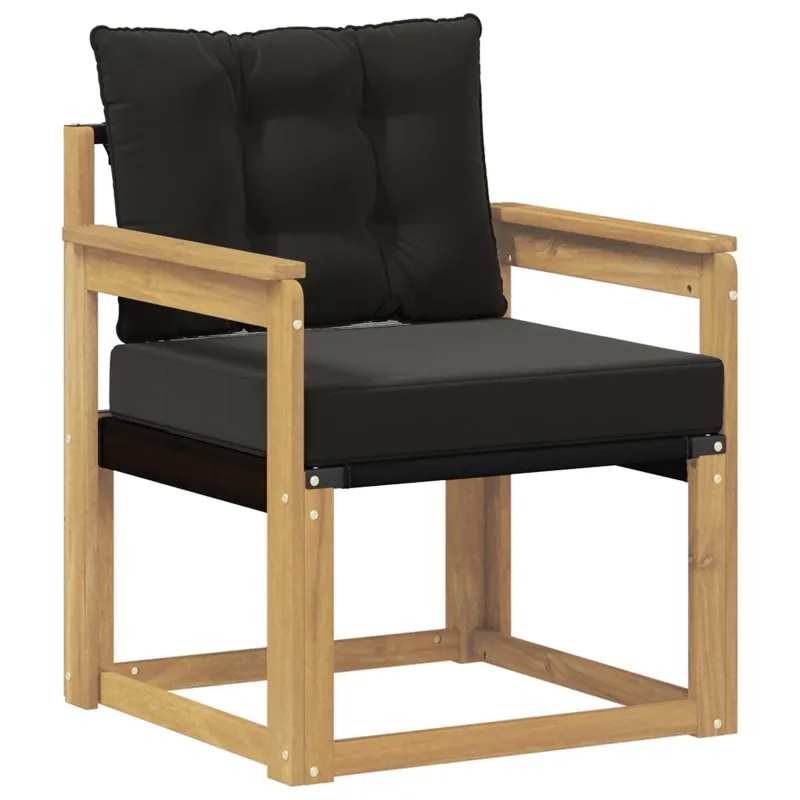 Lauko sofa Kietasis akacijos medis ir Textilene Balta