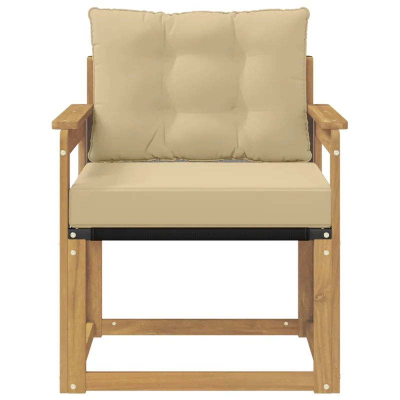 Lauko sofa Kietasis akacijos medis ir Textilene Balta