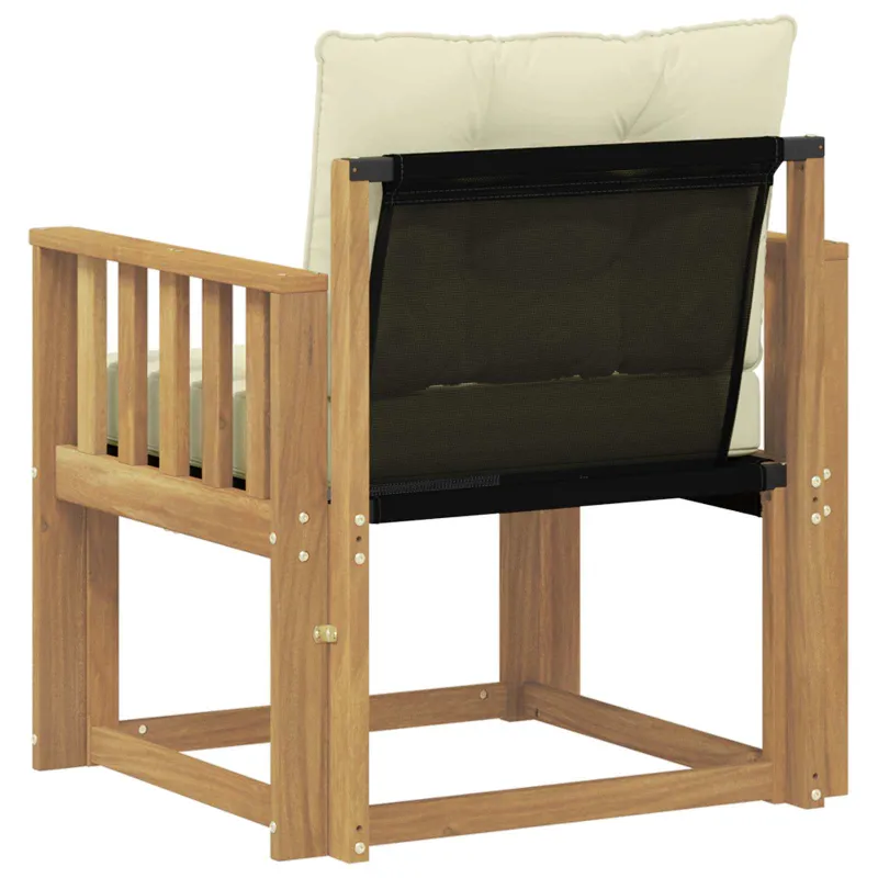 Lauko sofa Kietasis akacijos medis ir Textilene Balta