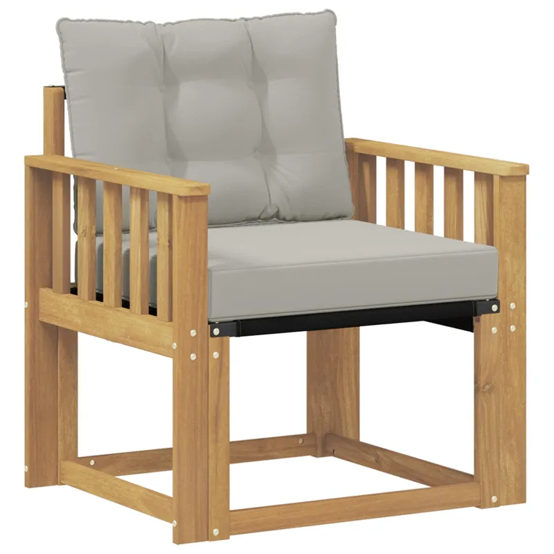 Lauko sofa Kietasis akacijos medis ir Textilene Balta