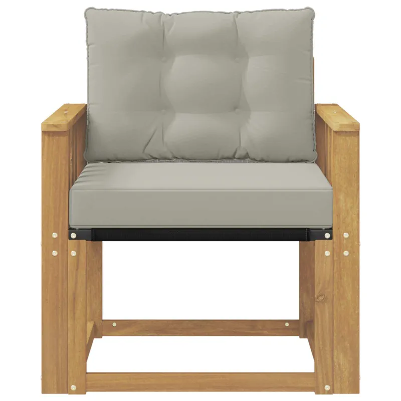 Lauko sofa Kietasis akacijos medis ir Textilene Balta