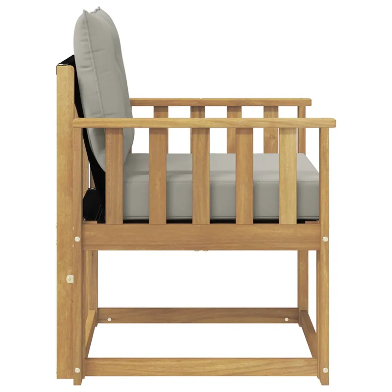 Lauko sofa Kietasis akacijos medis ir Textilene Balta