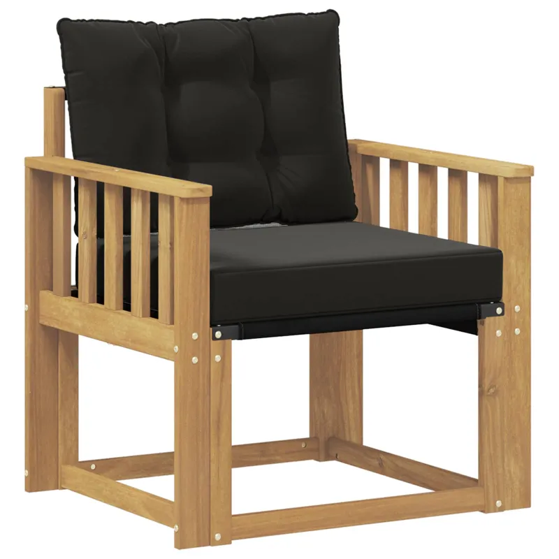 Lauko sofa Kietasis akacijos medis ir Textilene Balta