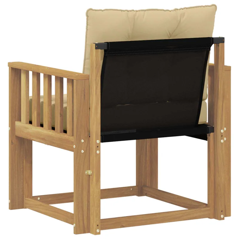 Lauko sofa Kietasis akacijos medis ir Textilene Balta