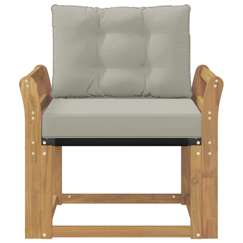 Lauko sofa Kietasis akacijos medis ir Textilene Balta