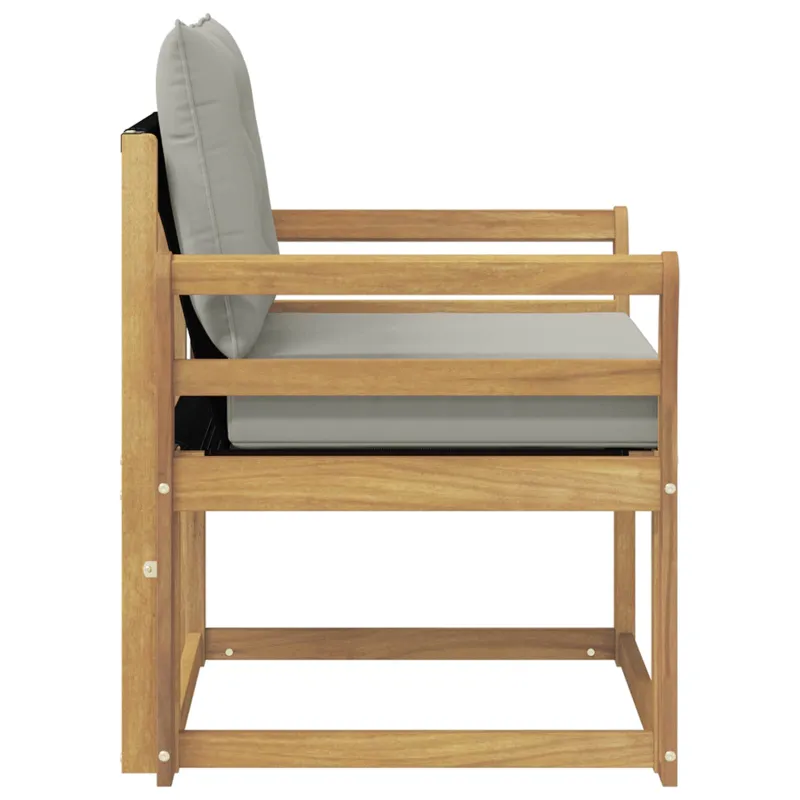 Lauko sofa Kietasis akacijos medis ir Textilene Balta