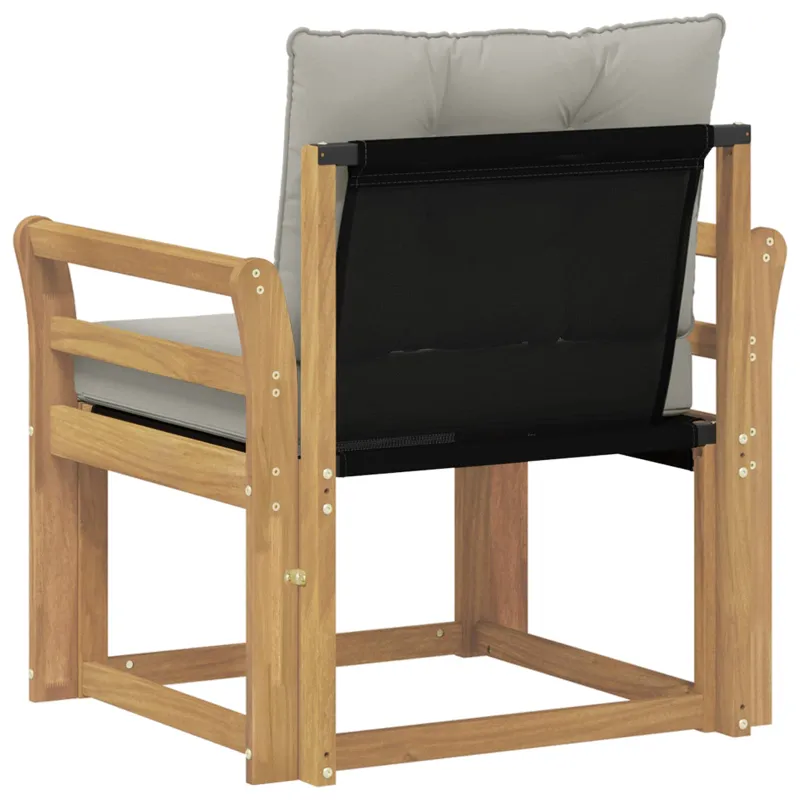Lauko sofa Kietasis akacijos medis ir Textilene Balta