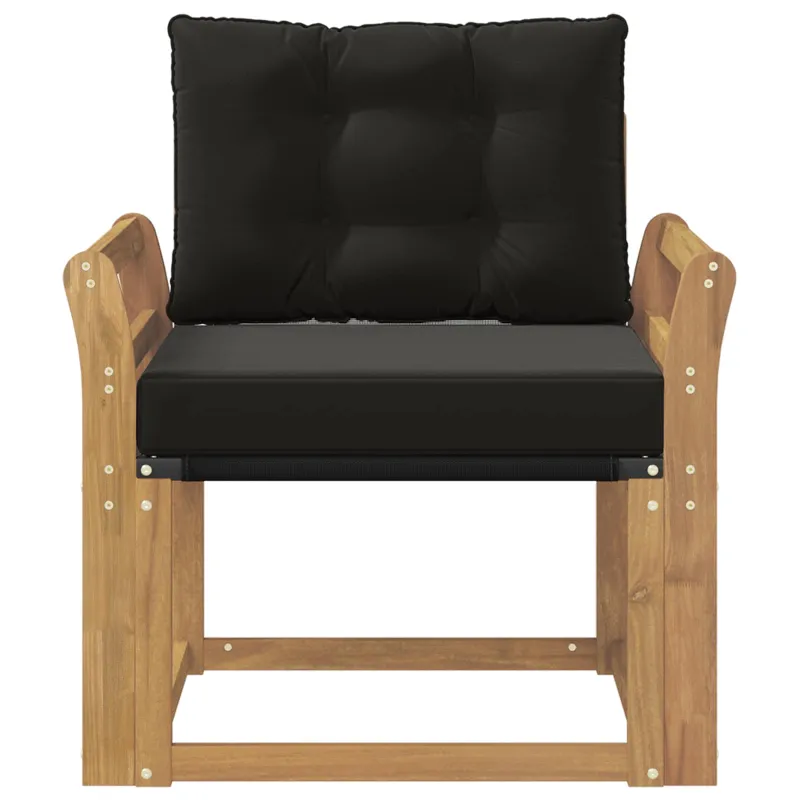 Lauko sofa Kietasis akacijos medis ir Textilene Balta