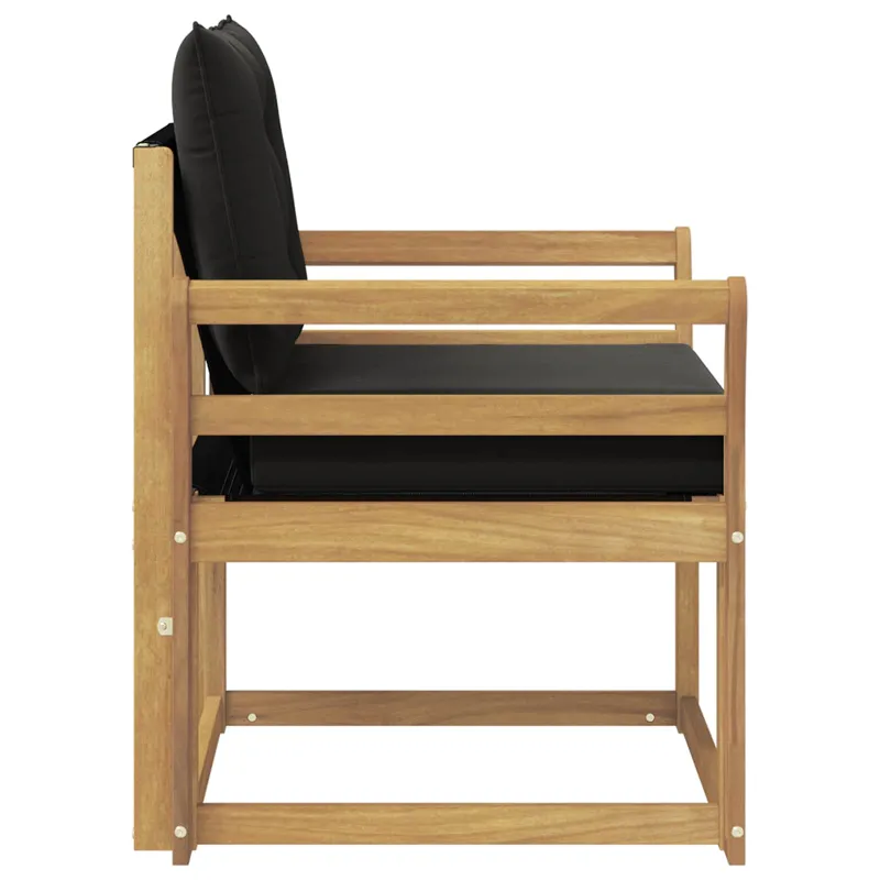 Lauko sofa Kietasis akacijos medis ir Textilene Balta