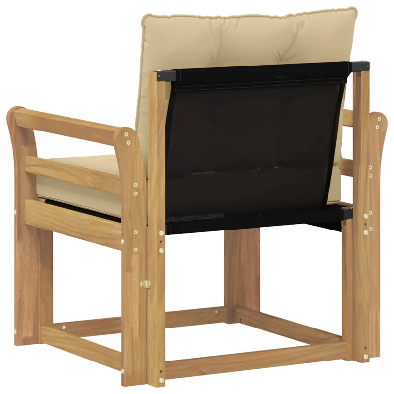 Lauko sofa Kietasis akacijos medis ir Textilene Balta