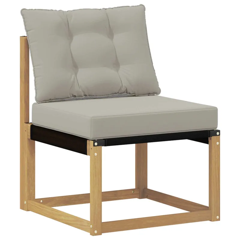 Lauko sofa Kietasis akacijos medis ir Textilene Balta