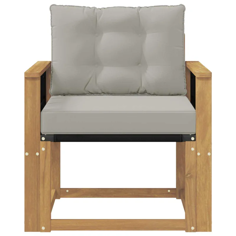 Lauko sofa Kietasis akacijos medis ir Textilene Balta