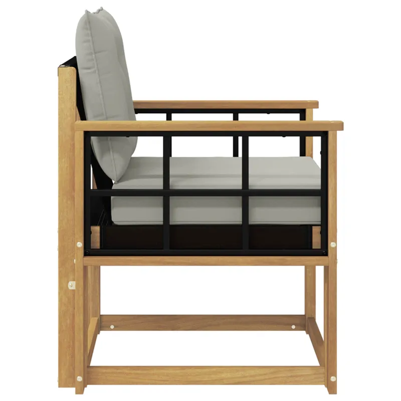 Lauko sofa Kietasis akacijos medis ir Textilene Balta