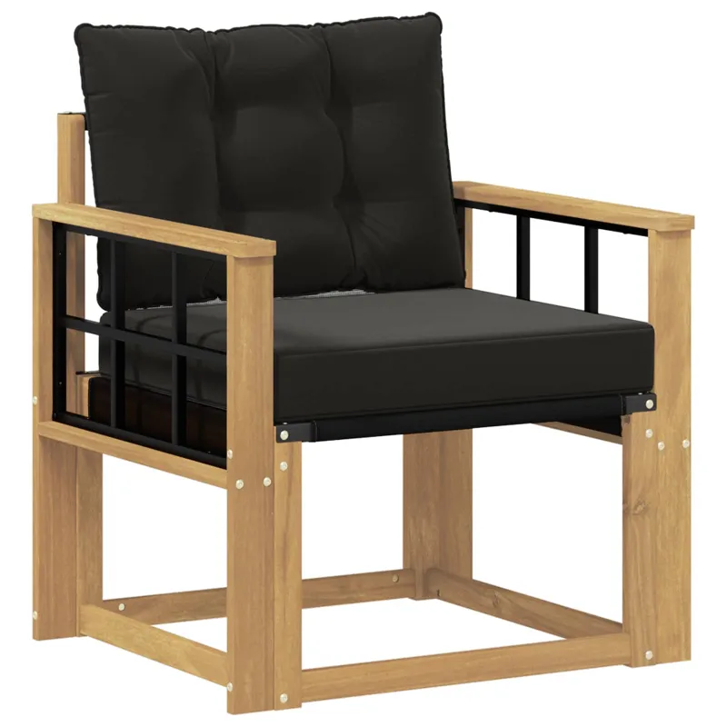 Lauko sofa Kietasis akacijos medis ir Textilene Balta
