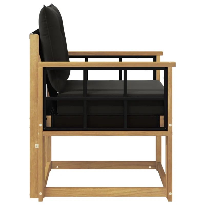 Lauko sofa Kietasis akacijos medis ir Textilene Balta