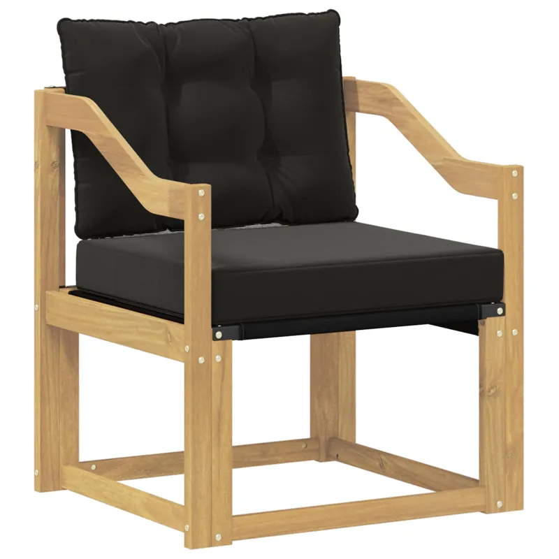 Lauko sofa Kietasis akacijos medis ir Textilene Balta