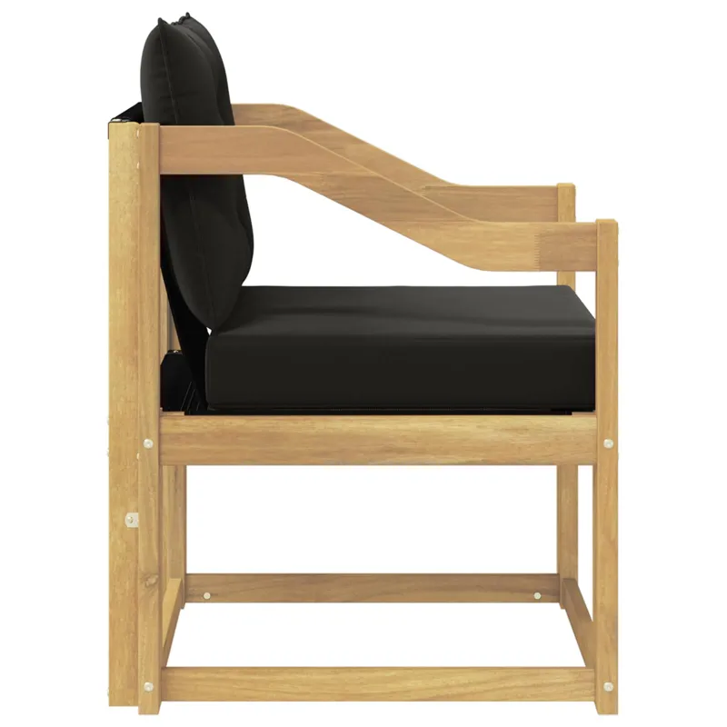 Lauko sofa Kietasis akacijos medis ir Textilene Balta