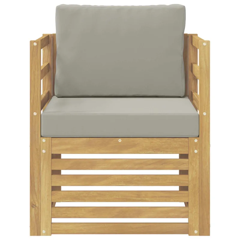 Lauko sofa Poliesteris Balta ir šviesiai pilka