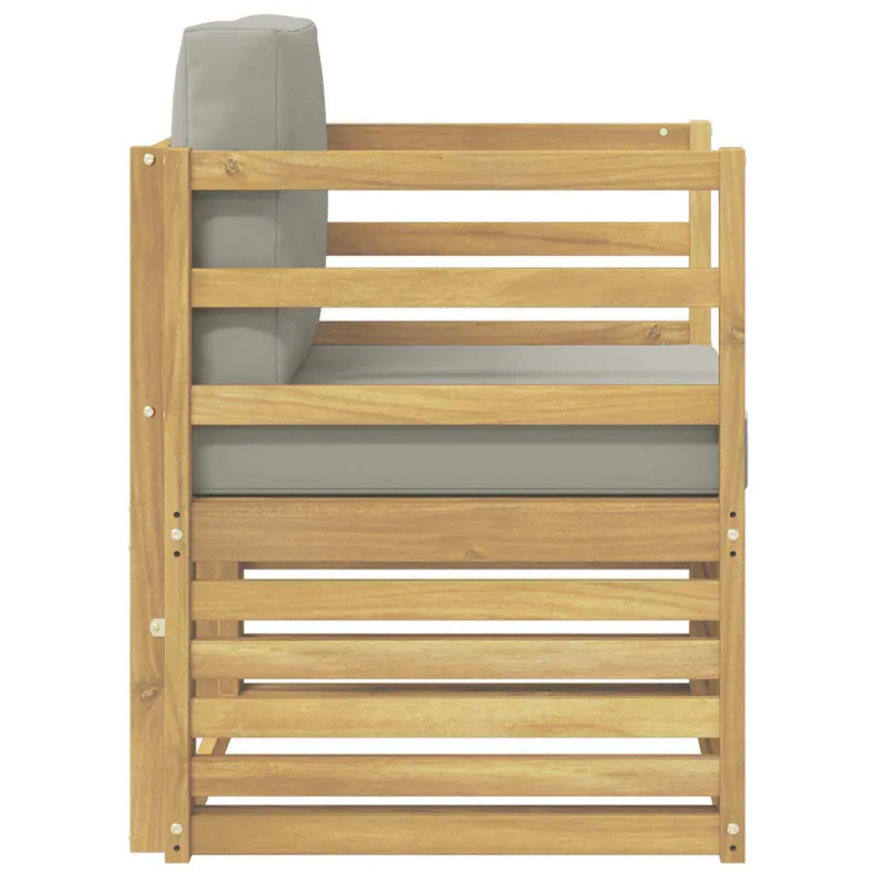 Lauko sofa Poliesteris Balta ir šviesiai pilka