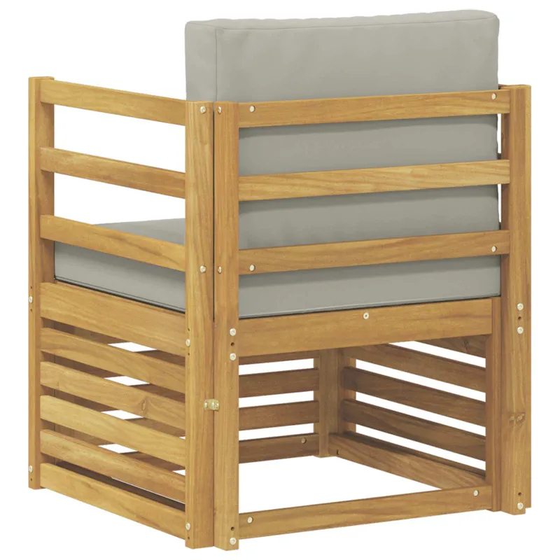 Lauko sofa Poliesteris Balta ir šviesiai pilka