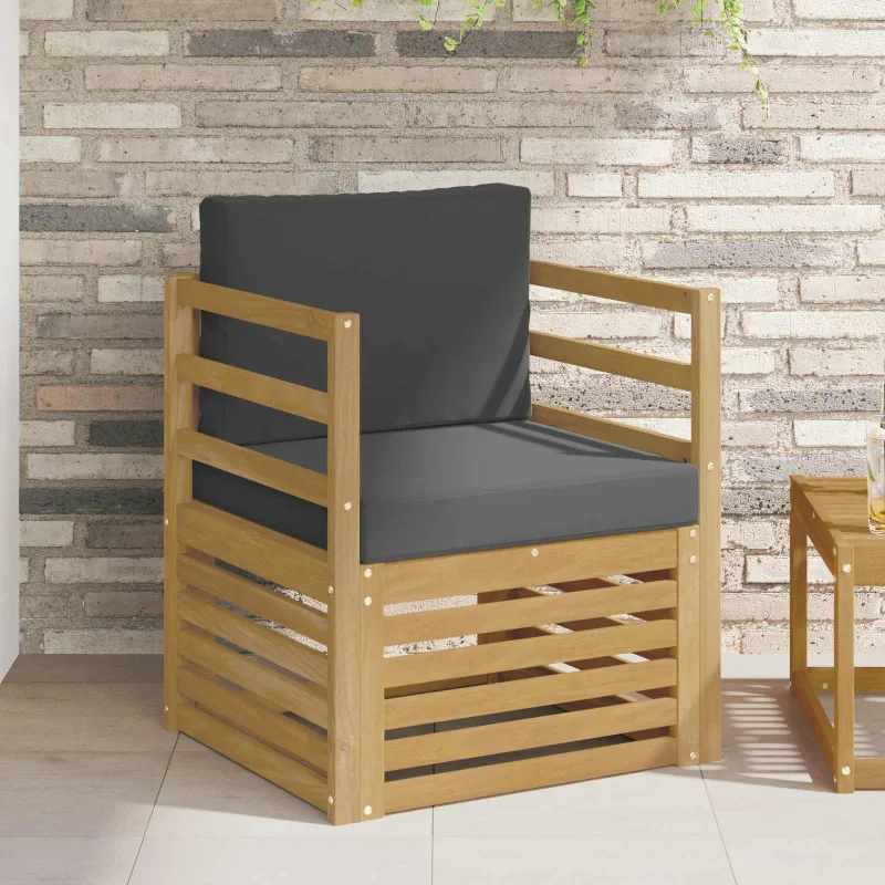 Lauko sofa Poliesteris Balta ir antracito