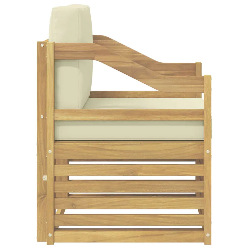 Lauko sofa Poliesteris Balta ir kreminė