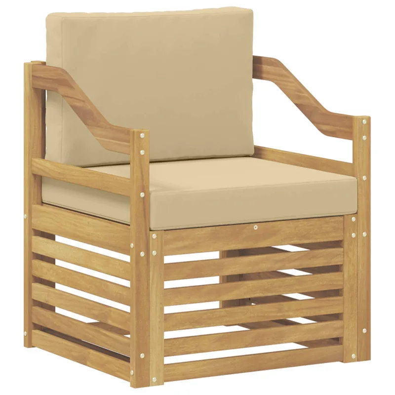 Lauko sofa Poliesteris Balta ir smėlio