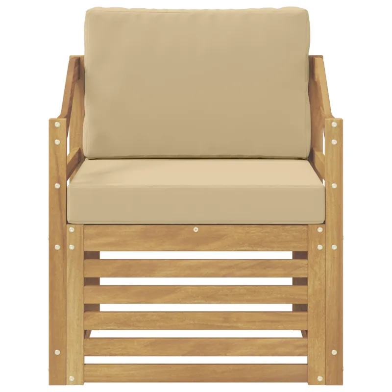 Lauko sofa Poliesteris Balta ir smėlio