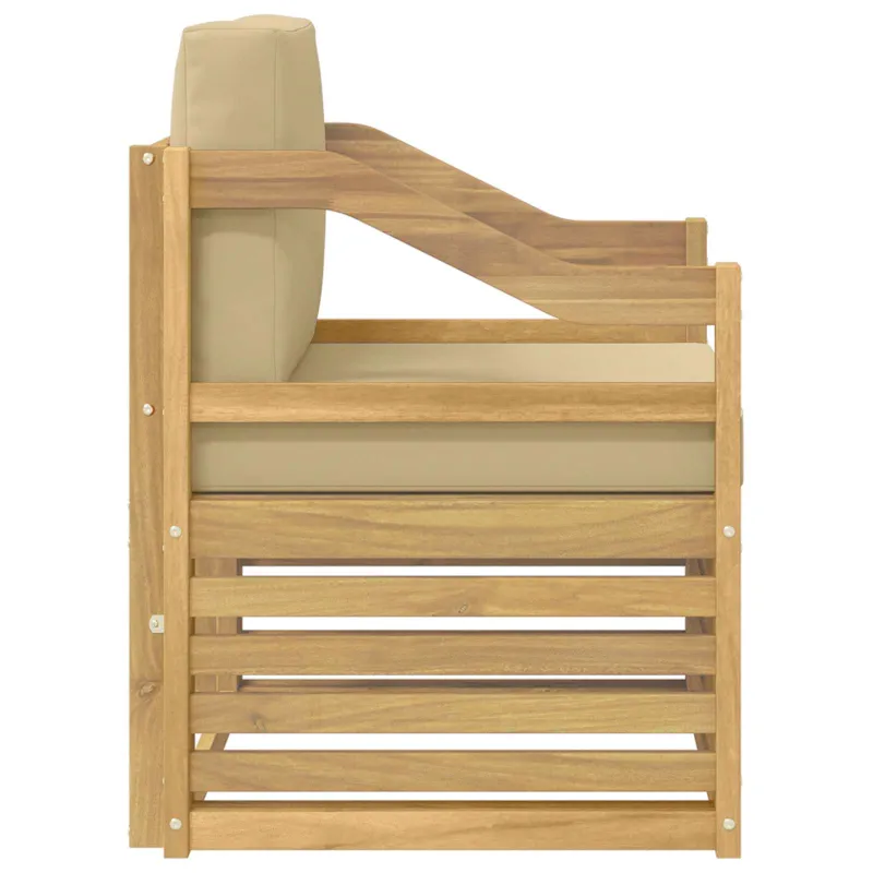 Lauko sofa Poliesteris Balta ir smėlio