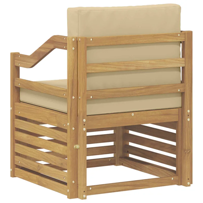 Lauko sofa Poliesteris Balta ir smėlio