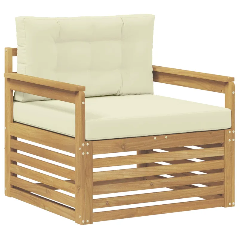 Lauko sofa Poliesteris Balta ir kreminė