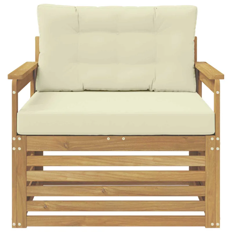 Lauko sofa Poliesteris Balta ir kreminė