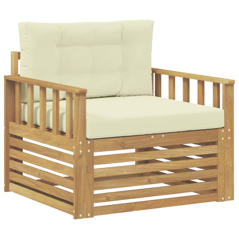 Lauko sofa Poliesteris Balta ir kreminė