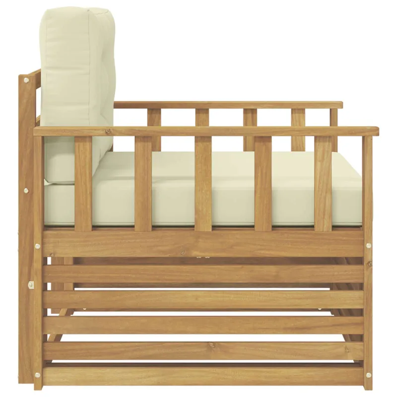 Lauko sofa Poliesteris Balta ir kreminė