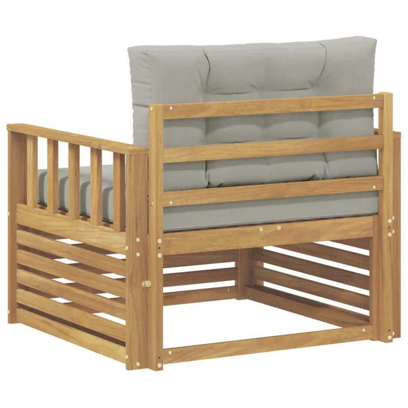 Lauko sofa Poliesteris Balta ir šviesiai pilka