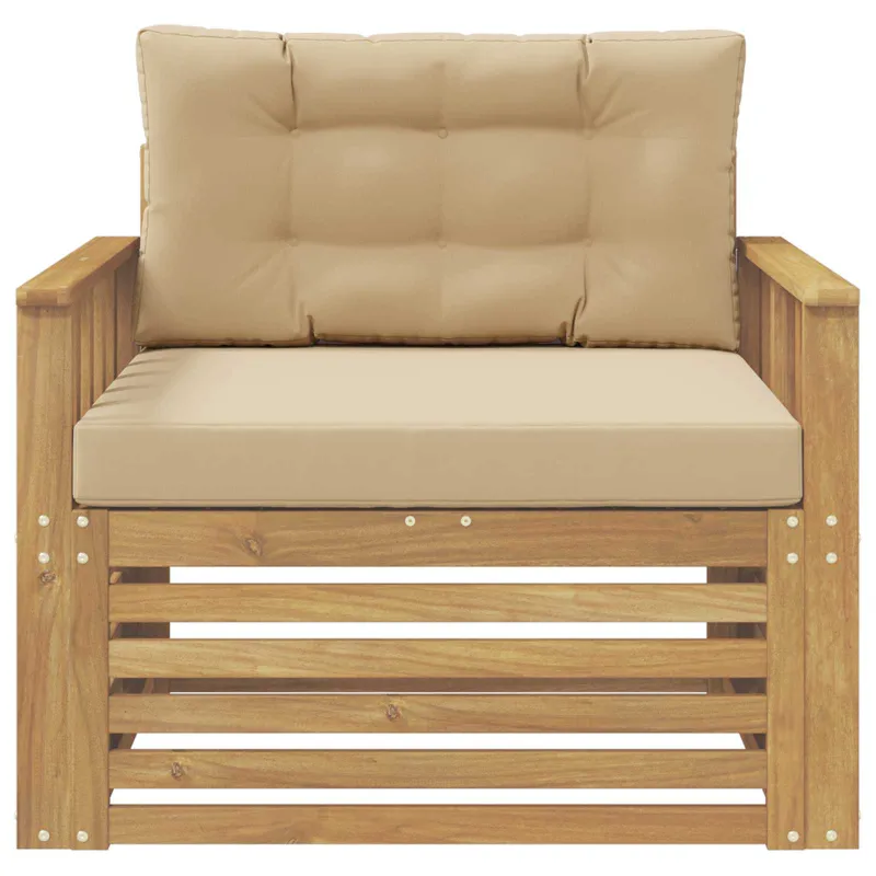 Lauko sofa Poliesteris Balta ir smėlio