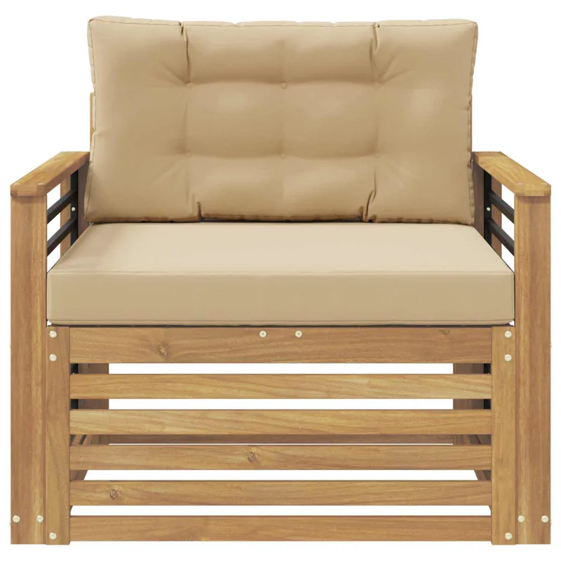 Lauko sofa Poliesteris Balta ir smėlio