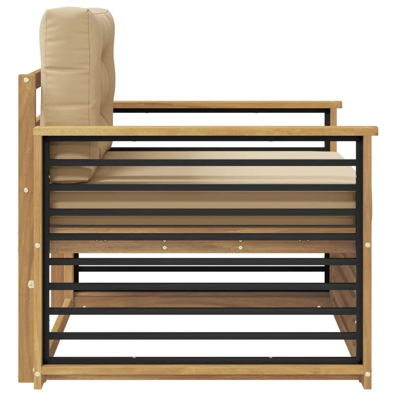 Lauko sofa Poliesteris Balta ir smėlio
