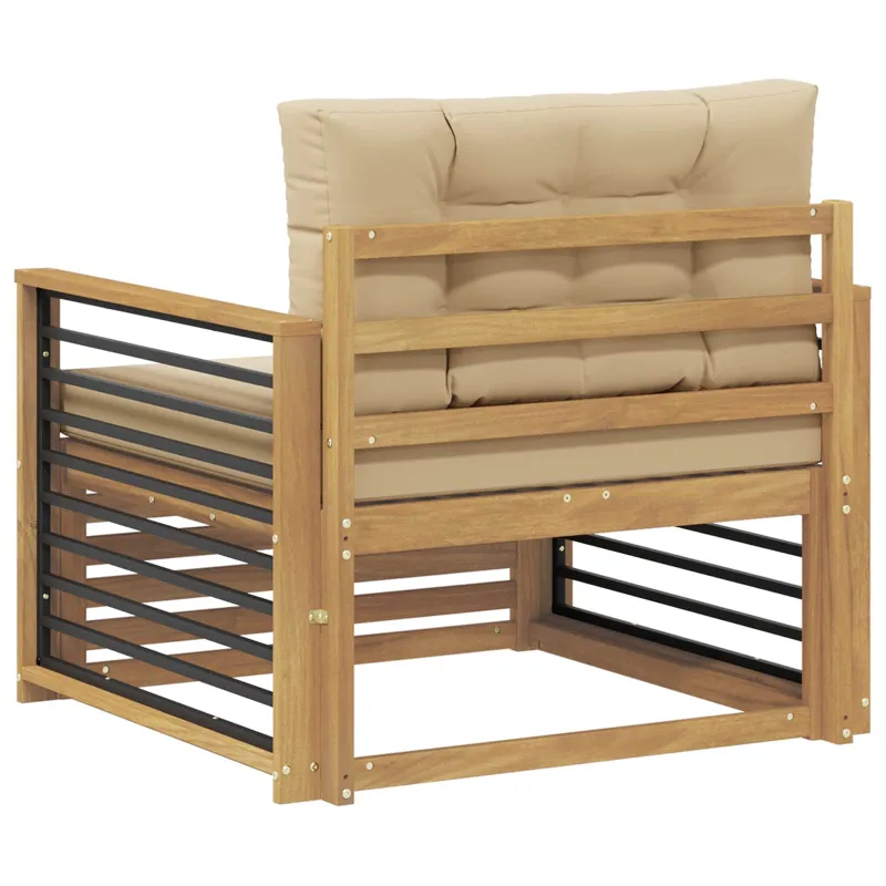 Lauko sofa Poliesteris Balta ir smėlio
