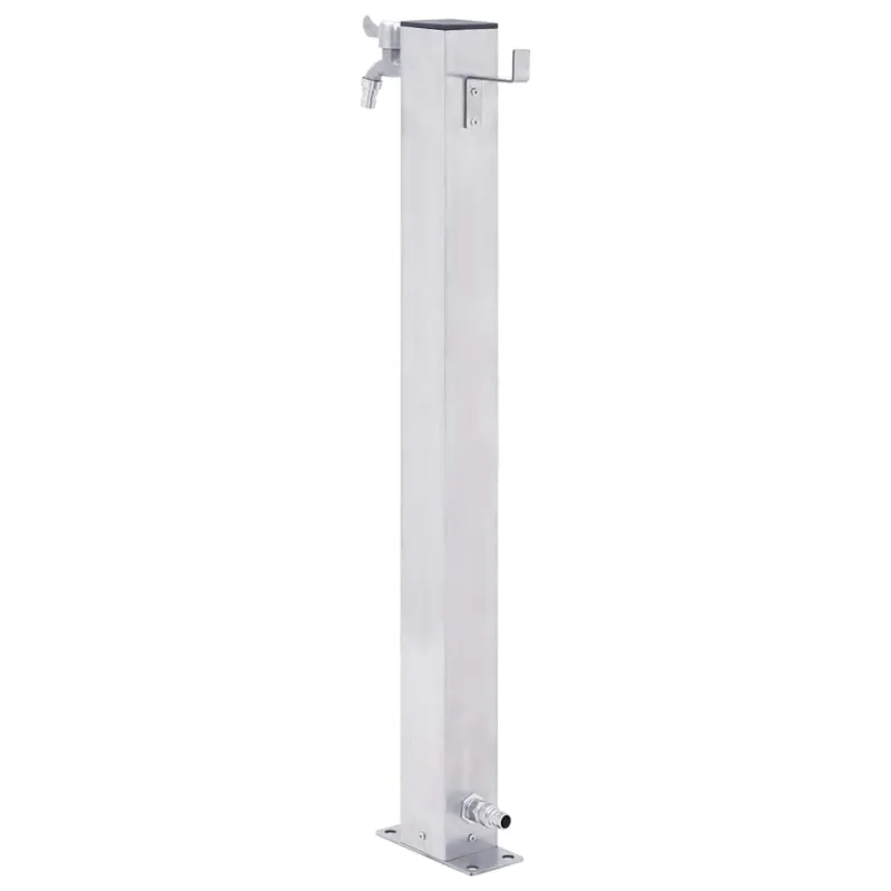 Vandens kolonėlė sodui, 100cm, nerūdijantis plienas, kvadratinė