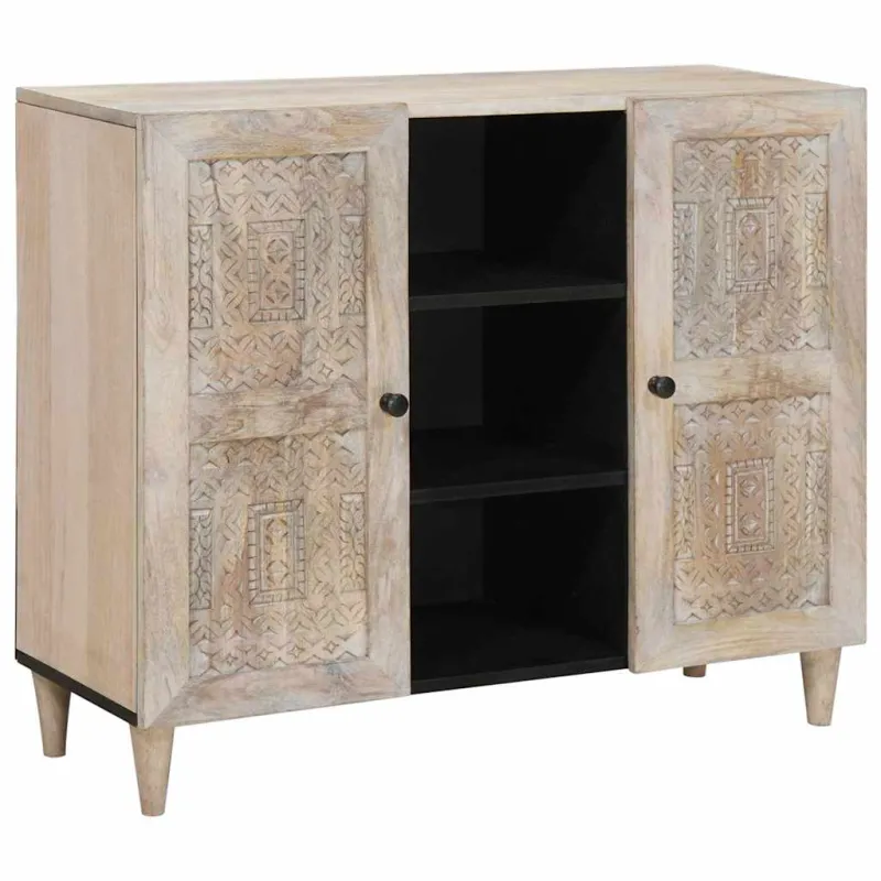Kabalas Balta išblukinta 90 x 33 x 75 cm Kietas mango medis
