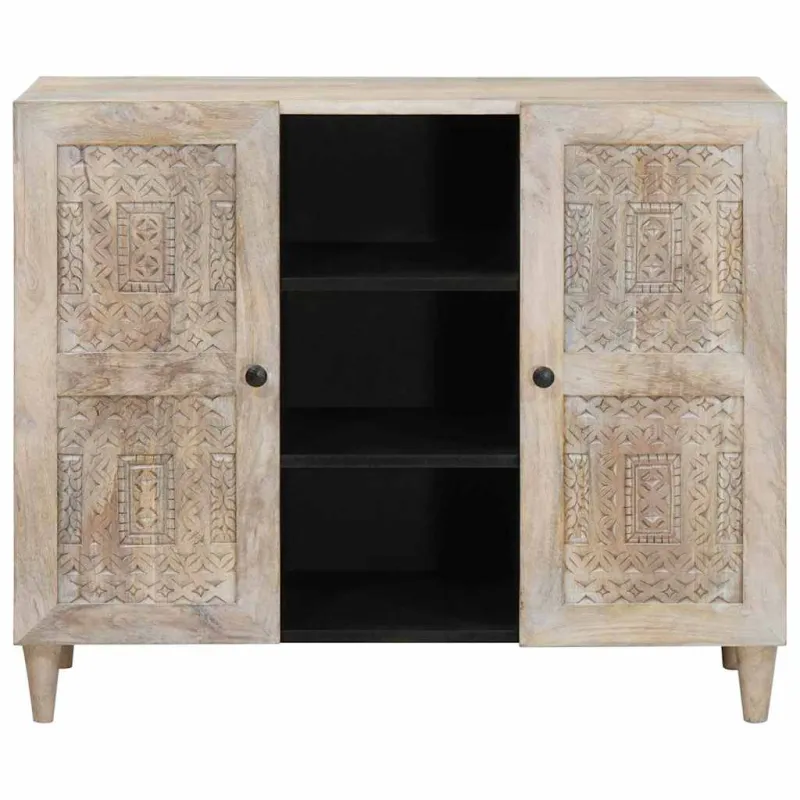 Kabalas Balta išblukinta 90 x 33 x 75 cm Kietas mango medis