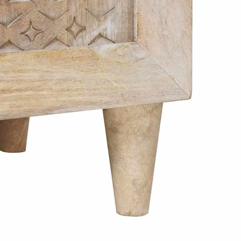 Kabalas Balta išblukinta 90 x 33 x 75 cm Kietas mango medis