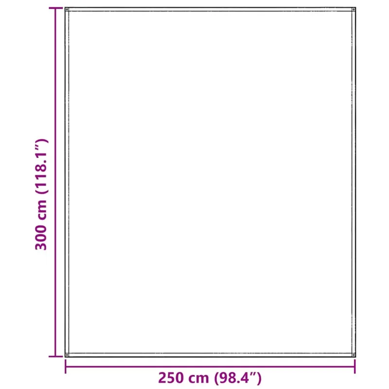 Palapinės kilimėlis Šviesiai pilka 300 x 250 cm Polietilenas