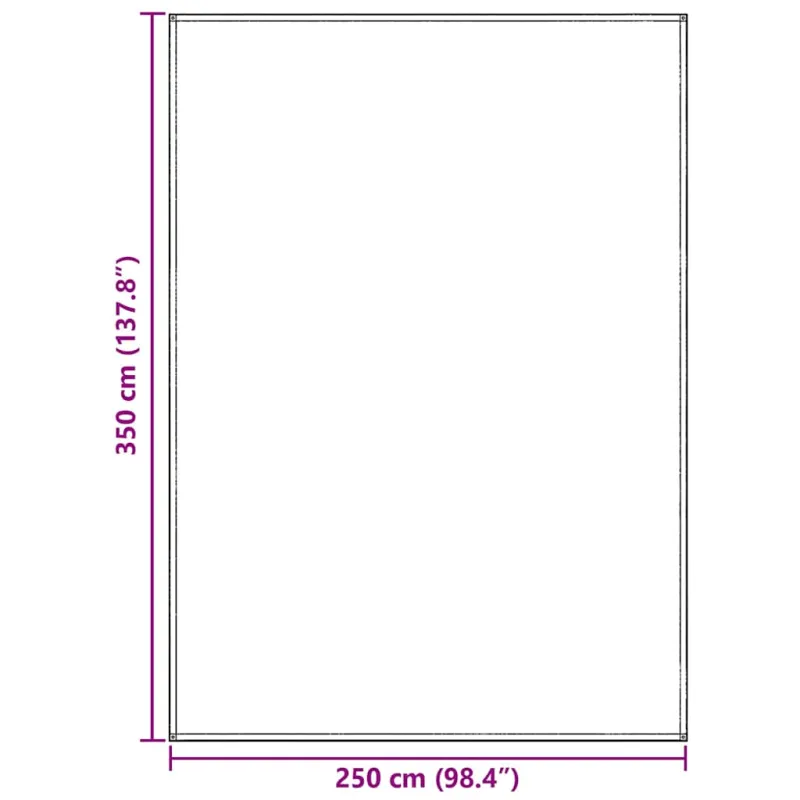 Palapinės kilimėlis Šviesiai pilka 350 x 250 cm Polietilenas