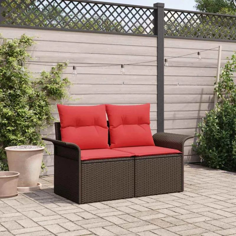 Sodo sofa su pagalve 141 x 62 x 69 cm poliratanas