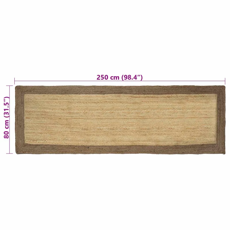 Zoninės kiliminės dangos Pilka 80 x 250 cm Džiutas