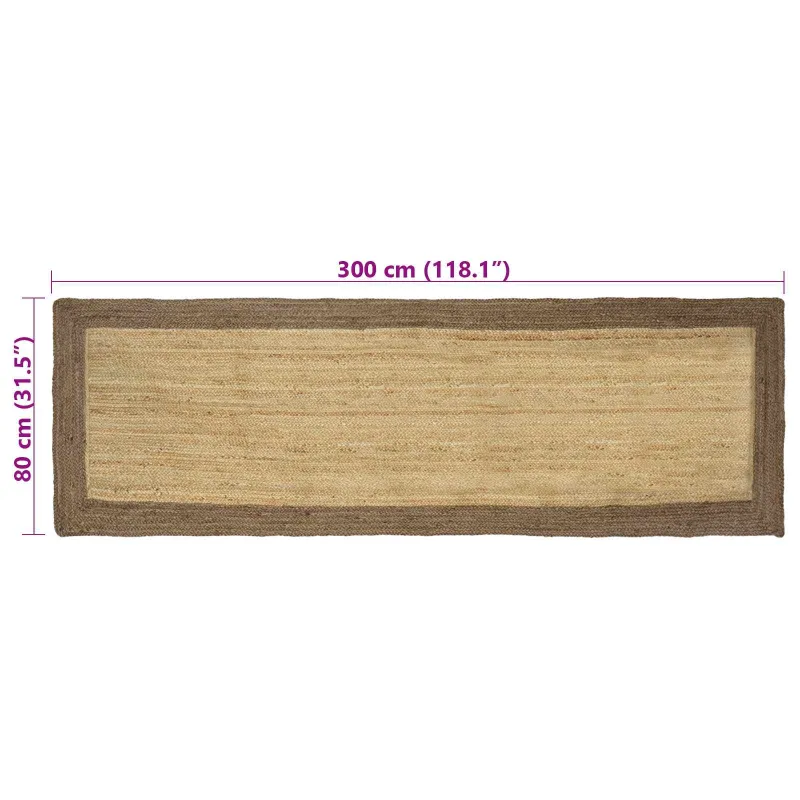 Zoninės kiliminės dangos Pilka 80 x 300 cm Džiutas