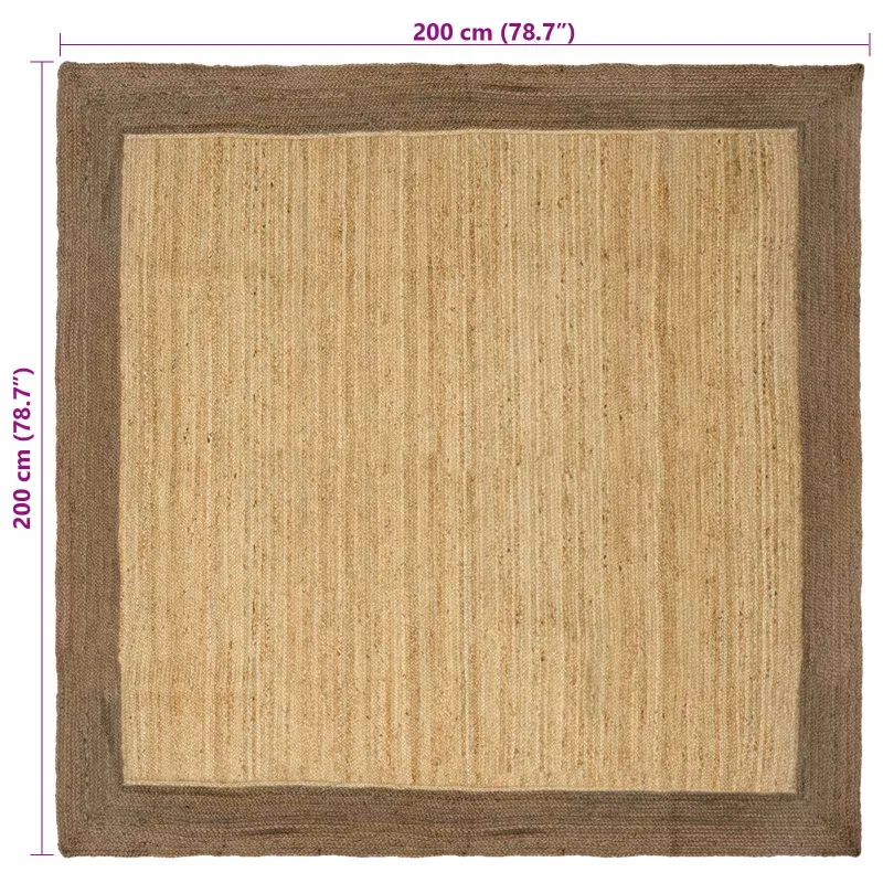 Zoninės kiliminės dangos Pilka 200 x 200 cm Džiutas