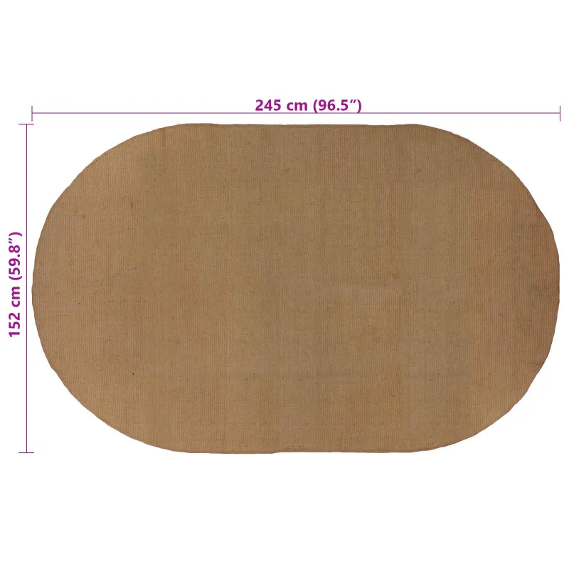 Zoninės kiliminės dangos Natūrali 152 x 245 cm Džiutas